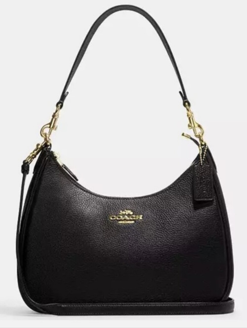 Coach Teri Hobo  LARGE Crossbody Shoulder Bag Purse Black CJ517 Leather